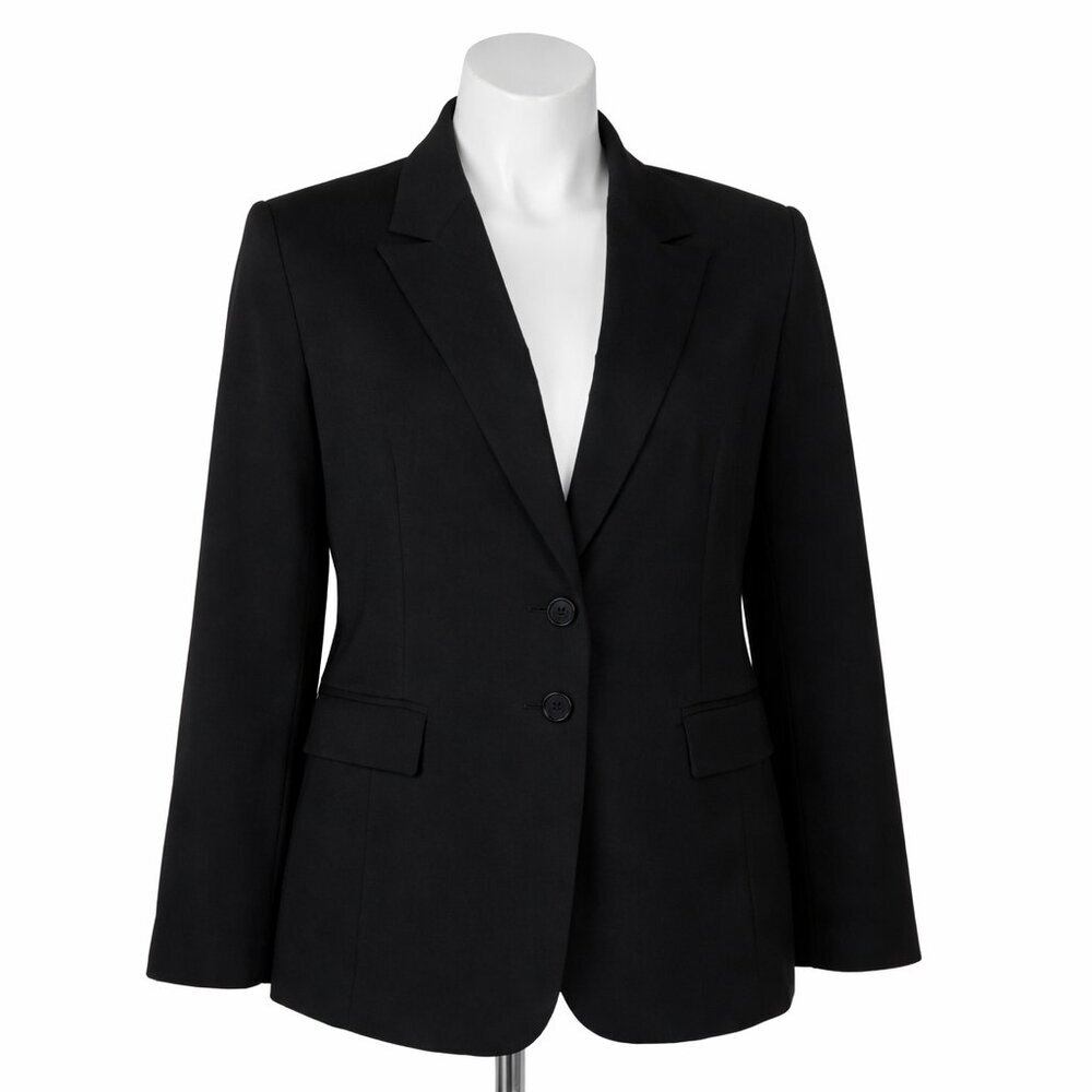 NWT LANE BRYANT Ponte Work Career Black Jacket Plus Size 26